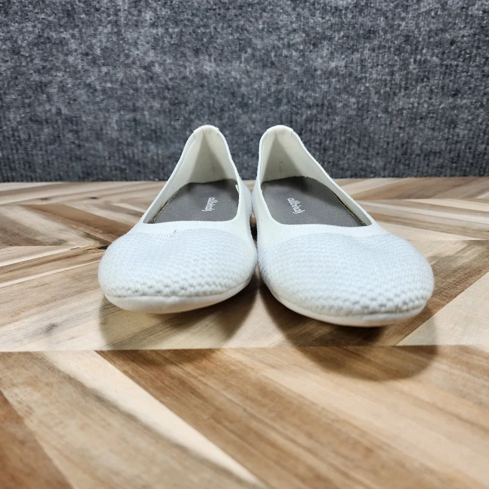 Allbirds Tree Breezers Womens Size 8.5 Natural White Knit Ballet Flats Shoes